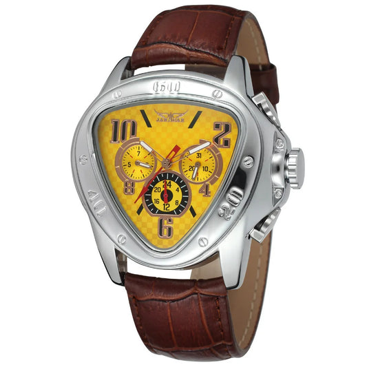 JARAGAR 951 Top Class Men's Mechanical Watches Design Leather Strap Three Needles Automatic Waterproof Mechanical Watch for Men