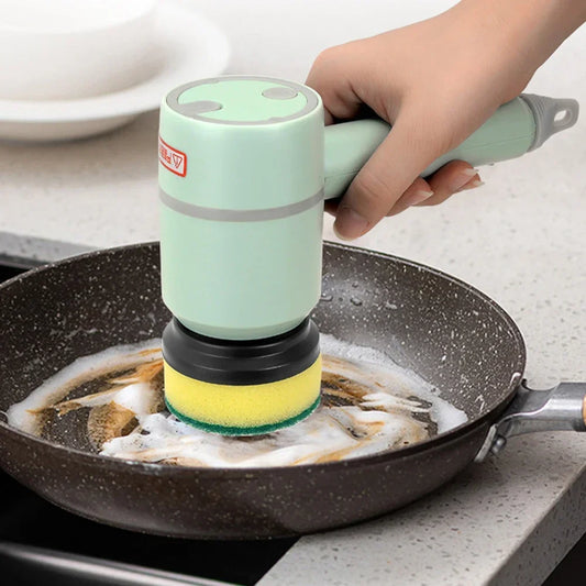 New Electric Cleaning Brush 3 Brush Heads Cleaner Multifunctional Cleaning Pots and Dishes For Kitchen Bathroom Bathtub Glass