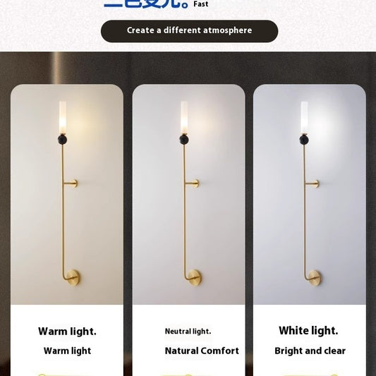 Copper Living Room And Bedside LED Wall Lamp