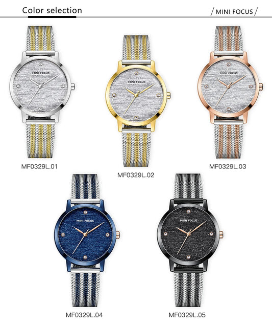 MINI FOCUS Luxury Blue Watches Women Top Brand Waterproof Wristwatch Fashion Simple Quartz Watch Lady Woman Relojes Mujeres 0329
