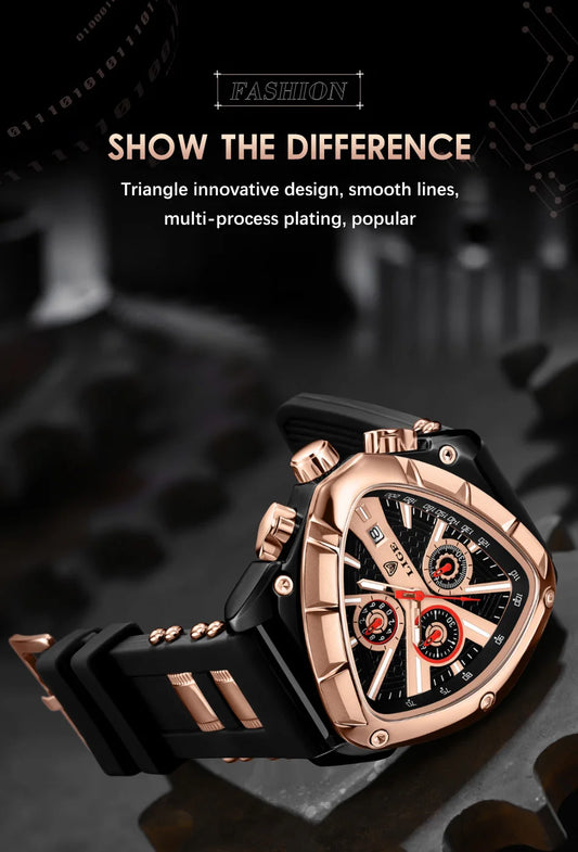 LIGE Waterproof Watches For Men Top Brand Luxury Silicone Quartz Watch Men Military Sports Date Chronograph Relogios Masculino