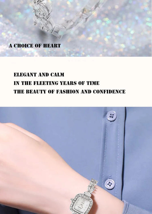 UTHAI L76 Women's Watch Light Luxury Diamond Korean Version Mermaid Bracelet Waterproof Female's Sugar Fashion Quartz Watches