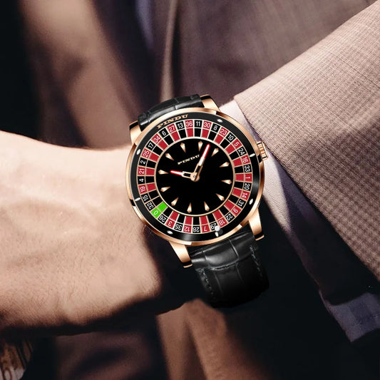 2024 New NH35 Automatic Mechanical Wristwatches Las Vegas Roulette PINDU Watch Diamond Luminous Pointer  Jacob & Co Montre Homme