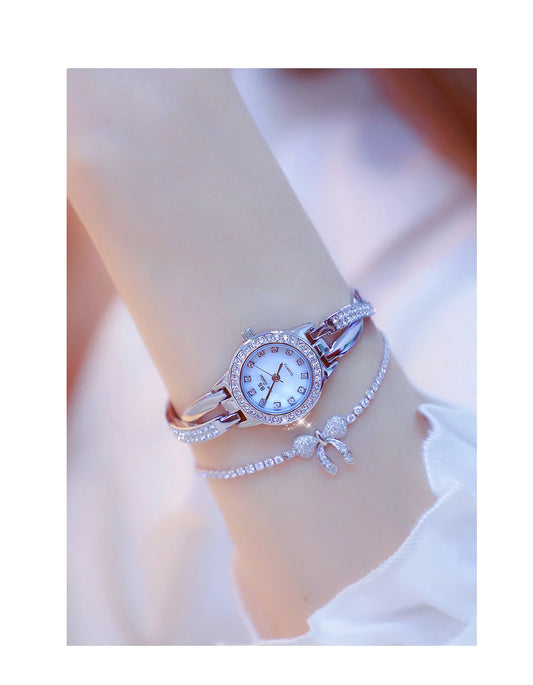 Women Watch Chain Light Luxury brand Butterfly Full Diamond Waterproof Student Female Fashion Quartz Bracelet Wristwatches Gift