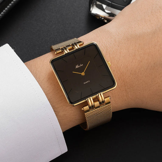 Men Watch Business Middle East Classic Simple Stainless Steel Couple Watch Waterproof Women Fashion Quartz Clock Wristwatches