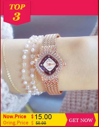 Luxury Women Quartz Wrist Watches Stainless Steel Strap Waterproof Fashionable Beauty Gift Exquisite Quartz Watch for woman