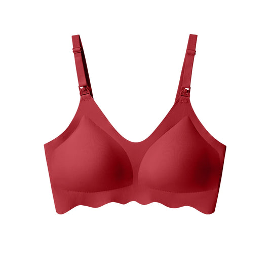 Traceless Women's Comfortable and Breathable Ultra Thin Breastfeeding Bra Detachable Breastfeeding Bra