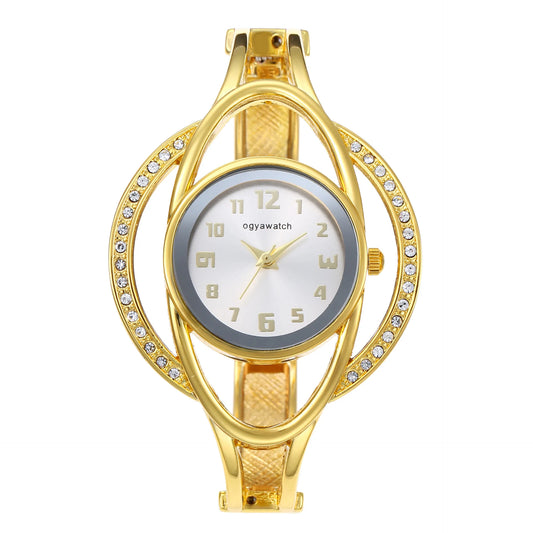 New Women's Watch Light luxury Metal Bracelet Watch Gold Versatile Trendy Female Fashion Quartz Wristwatches