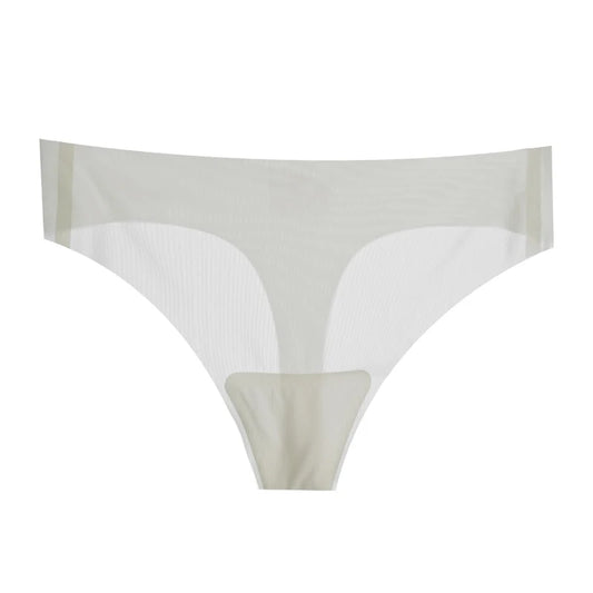 Transparent Thong Panties Women Ultra-thin Sense Sexy Female Seamless Low-rise Solid Color T-pants Quick Drying Underwear