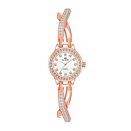 Women Watch Chain Light Luxury brand Butterfly Full Diamond Waterproof Student Female Fashion Quartz Bracelet Wristwatches Gift