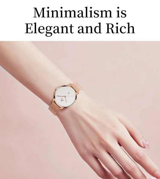 OLEVS Luxury Fashion Watch for Women Rose Gold Waterproof Quartz Ladies Wristwatch Original Simple Women's Watches Montre Femme