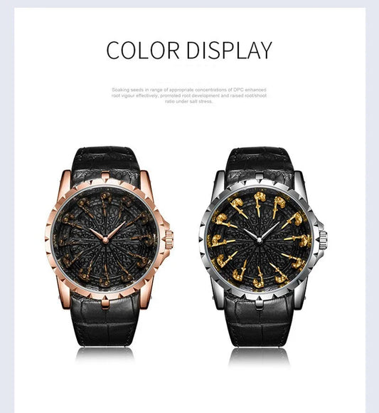 Men Watch Luxury Brand High end Middle Ancient Personality Classic Trend Waterproof Leather Male Fashion Quartz Clock Watches