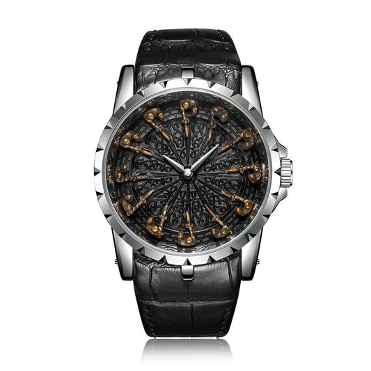 Men Watch Luxury Brand High end Middle Ancient Personality Classic Trend Waterproof Leather Male Fashion Quartz Clock Watches